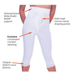 Корректирующие штаны-капри с завышенной талией R6266